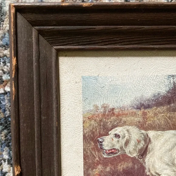 Rare Antique Edmund Osthaus “Dog Hunting in a Field” Litho Print - Picture 5 of 14